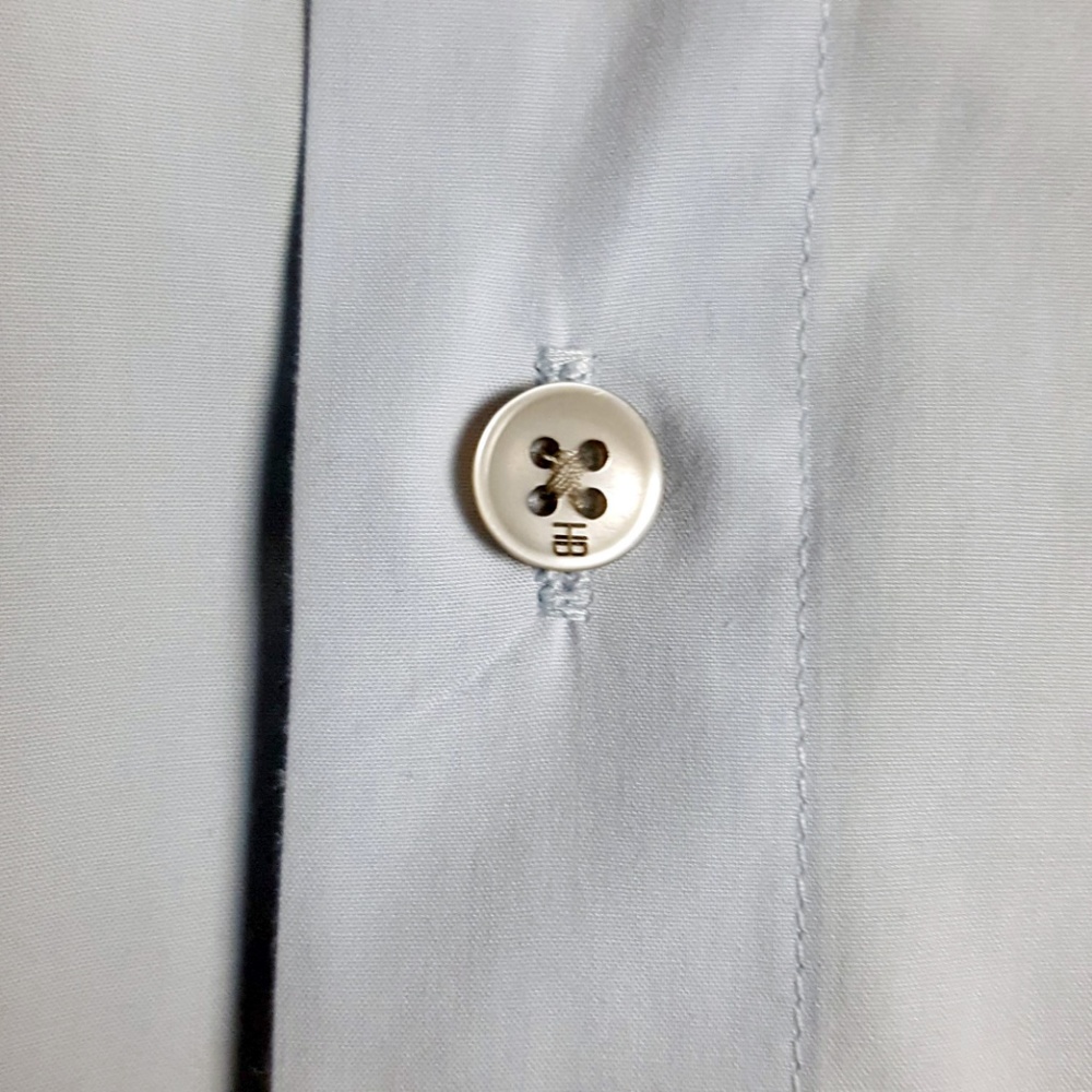 Hugo Boss Mens Cotton Dress Shirt Size Medium Blue - Picture 5 of 8